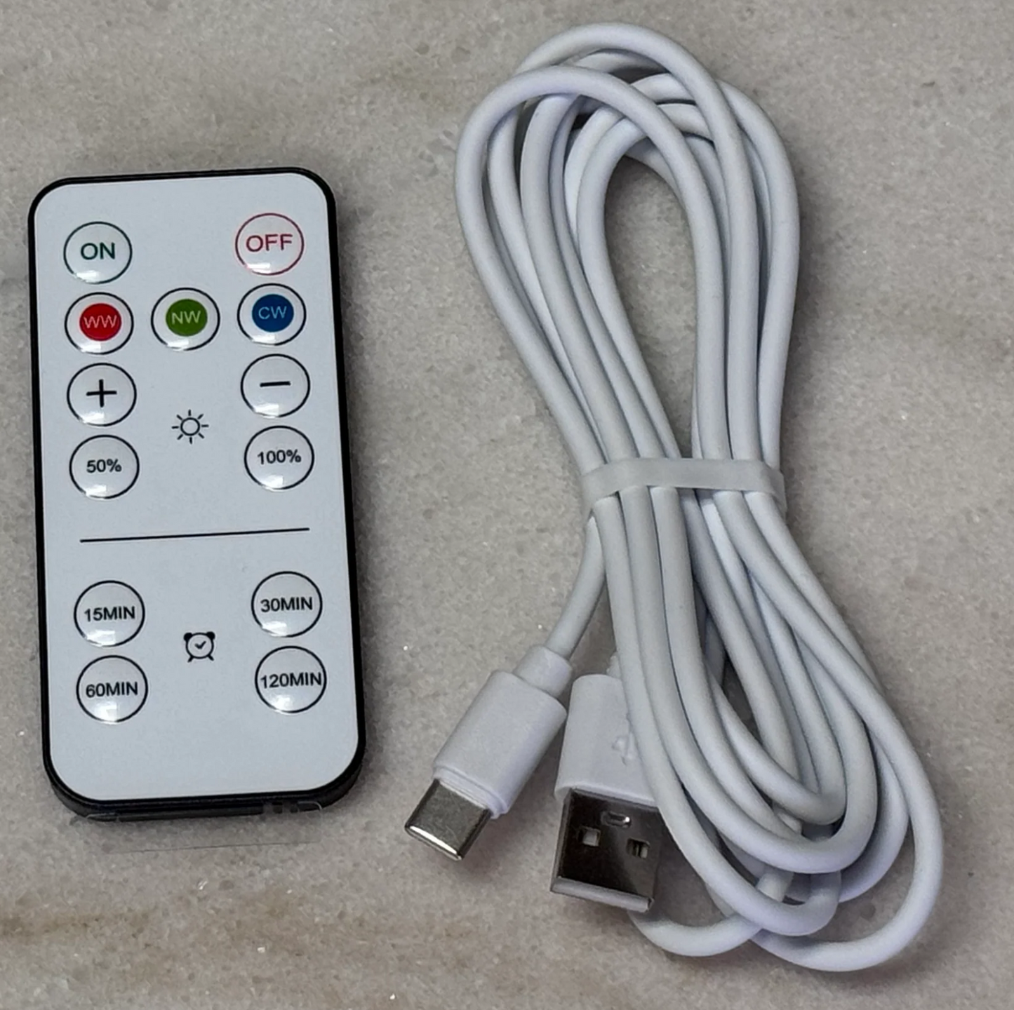 Replacement Light Bulb with Remote and Charging Cable (Rechargeable)